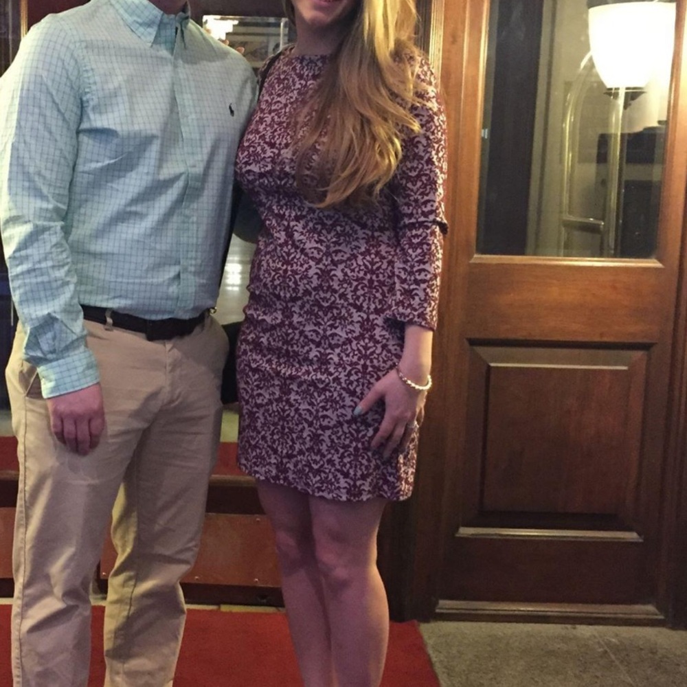 Purple Patterned Body-con Dress - Picture 4 of 4